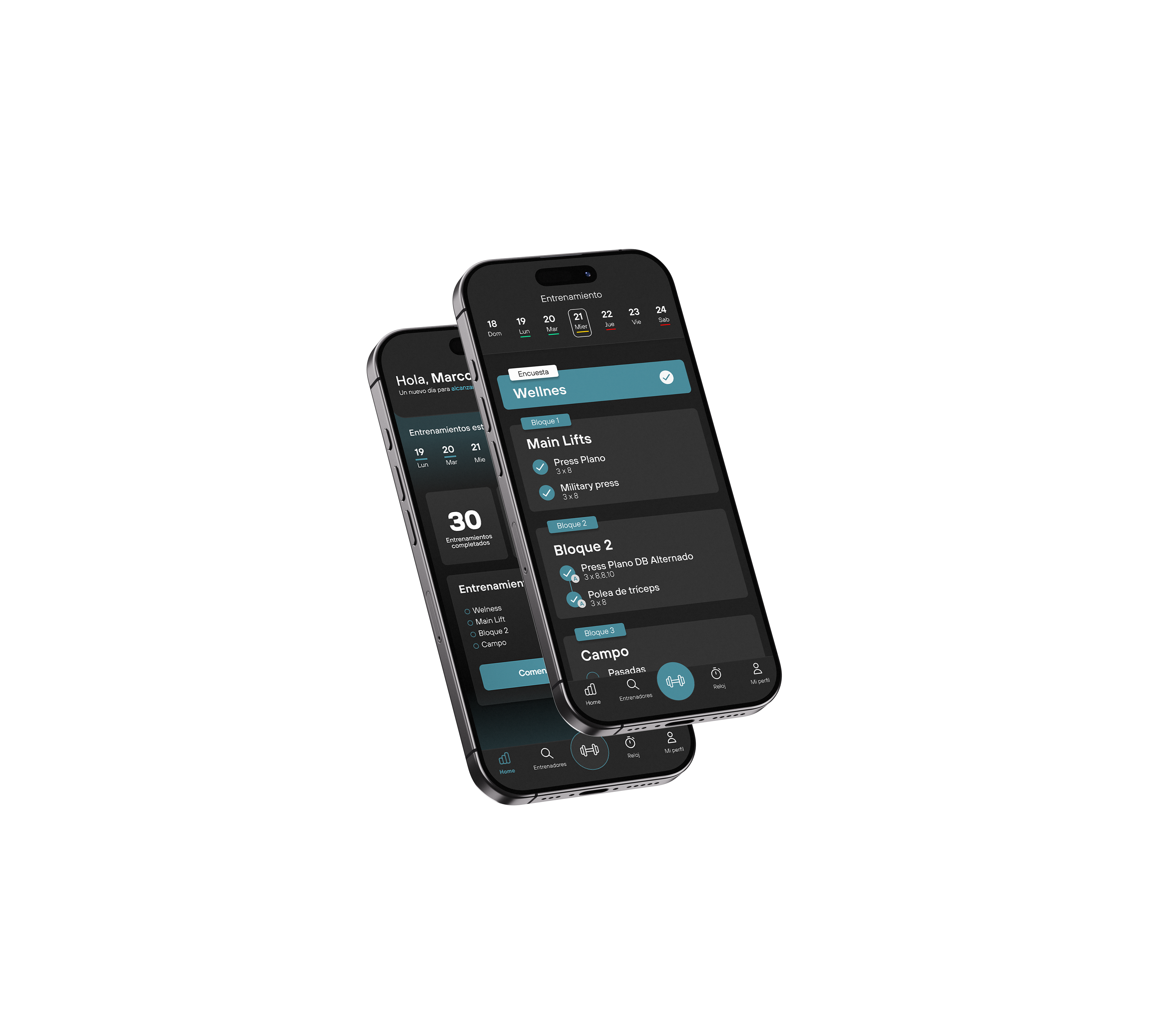 App Improov en el teléfono